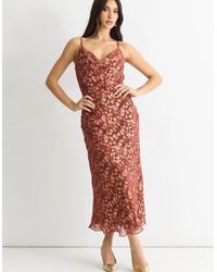 Gini London - Viscose Animal Jacquard Cowl Midi Dress - Lyst