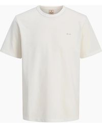 Jack & Jones - Jprblualvs Ss Tee Ln Cloud Dancer - Lyst