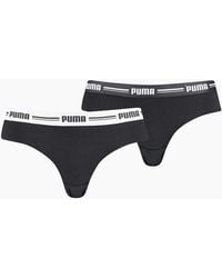 PUMA - 2-Pack Striped Logo Mid-Rise Brazilian Briefs - Lyst