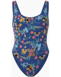 Oceanus - Alabama Floral Hand Embroidered One Piece Swimsuit Multi Colour - Lyst