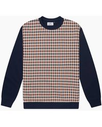 Aquascutum - Active Club Check Crewneck - Lyst