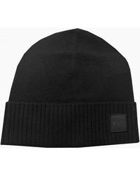 BOSS - Knitted Akaio Hat - Lyst