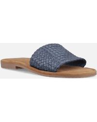 Hush Puppies - Hetty Slide Leather Wide Sandals - Lyst