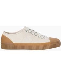 Fred Perry - Hughes Low Canvas Ecru Trainers - Lyst