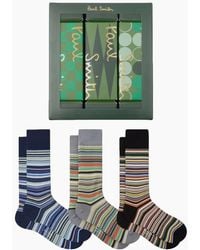 Paul Smith - 3 Pack Sig Cracker Socks 1A Mix_1 - Lyst
