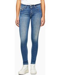 DIESEL - Slandy 009Qs Denim Jeans Stretch Super Slim Fit Skinny Trousers - Lyst
