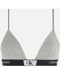 Calvin Klein - Ck 1996 Unlined Triangle Bra, Heather - Lyst