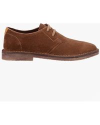 Hush Puppies - Scout Suede Leather Derby Shoes Tan - Lyst