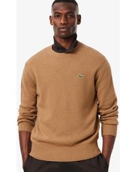 Lacoste - Carded Wool Crew Neck Sweater - Lyst