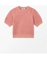 Ro&zo - Stitch Brushed Knit Top With Wool And Alpaca - Lyst