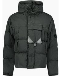 C.P. Company - Eco-Chrome R Mixed Hooded Down Jacket - Lyst
