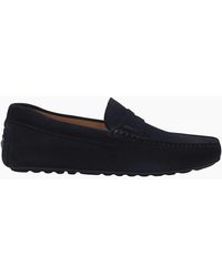 BOSS - Noel Moccasin Suede Loafers - Lyst