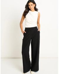 Gini London - Wide Leg Tailored Trousers - Lyst