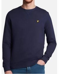 Lyle & Scott - Lyle & Scott Branded Dark Pull-Over Sweatshirt - Lyst