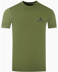 Aquascutum - London Aldis Brand Logo On Chest Army T-Shirt - Lyst