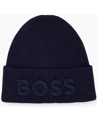 BOSS - Boss Afox Beanie Hat Dark - Lyst
