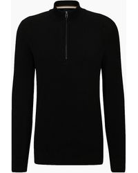 BOSS - Boss E-Brando-P Half Zip Knitwear - Lyst