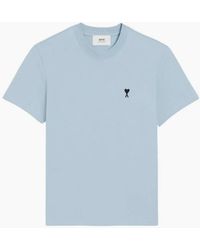 Ami Paris - 'Ami De Coeur' Heart T-Shirt Sky - Lyst