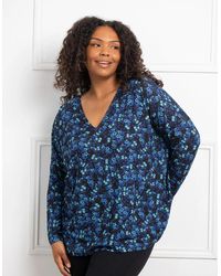 Live Unlimited London - Ditsy Jersey Longsleeve Top - Lyst