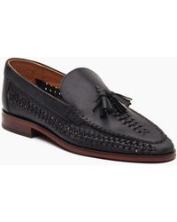 Base London - Bracken Leather Weave Loafers - Lyst