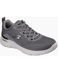 Skechers - Arch Fit Summits Kravel Textile Charcoal Mesh/Lime Trim Trainers - Lyst