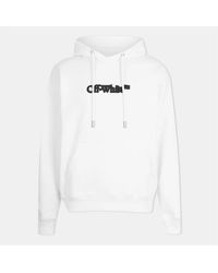 Off-White c/o Virgil Abloh - Embroidered Hooded Neck Long Sleeve Sweatshirt - Lyst