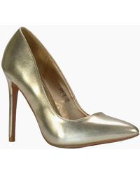 XY London - Ladies Lu Lu Metallic Pointed High Stiletto Heel Court Shoes - Lyst