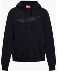 DIESEL - Industry Denim Division Design Hoodie - Lyst