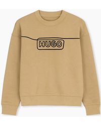 BOSS - Sand Nalves Crew Sweater - Lyst