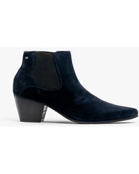 Club Cubano - Mccartney Suede Winklepicker Cuban Heel Boots - Lyst