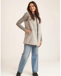 Gini London - No Cut Faux Gilet Fur Sleeveless Jacket - Lyst