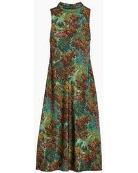 Ted Baker - Eyva Printed Cowl Neck Midi Slip Dress - Lyst