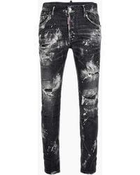 DSquared² - Super Twinky Jean Destroyed Paint Effect Jeans - Lyst