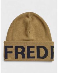 Fred Perry - Oversized Branded Beanie Shaded Stone - Lyst