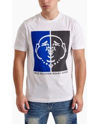 TRUE RELIGION - 108323 Graphic T Shirts Logo Crew Neck Half Sleeve Cotton Tee - Lyst