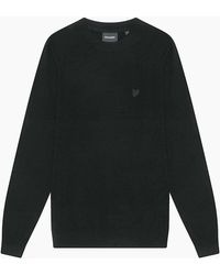 Lyle & Scott - Lyle & Scott Tonal Eagle Lambswool Crew Neck Jumper - Lyst