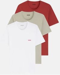 BOSS - Hugo 3-Pack Cotton T-Shirts - Lyst
