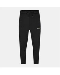 BOSS - Hadiko Wordmark Solid Patterned Joggers - Lyst