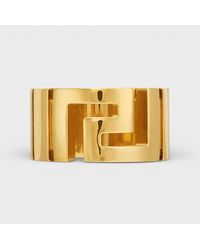 Versace - Greca Ring Metal Tone - Lyst