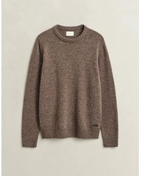 GANT - Wool Blend Neps Crew Neck Sweater - Lyst