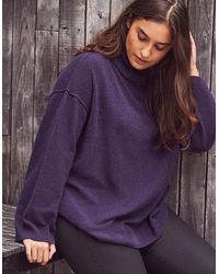Live Unlimited London - Deep Cashmere-Blend Roll Neck Knit Jumper - Lyst