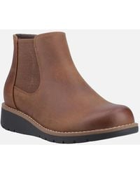 Hush Puppies - Leonie Leather Flat Chelsea Boots - Lyst