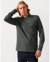 BOSS - Boss Passerby Long Sleeve Stretch-Cotton Polo Shirt With Logo Patch - Lyst