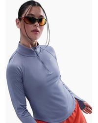 Nike - Zip Neck Raglan Long Sleeve Athletic Top - Lyst