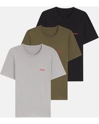BOSS - Hugo 3-Pack Cotton T-Shirts - Lyst