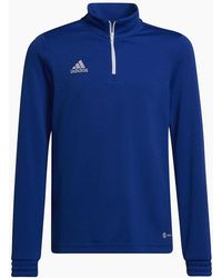 adidas - Bold Logo Zip Neck High Collar Long Sleeve Athletic Top - Lyst