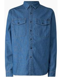 Replay - Mid Wash Denim Shirt - Lyst