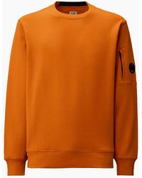 C.P. Company - Cotton Lens Logo Crew Neck Sweatshirt - Lyst