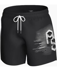 Philipp Plein - Plein Sport Metallic Logo Medium Boardshort Swim Shorts - Lyst