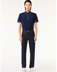 Lacoste - Slim Fit Stretch Cotton Denim Jeans - Lyst